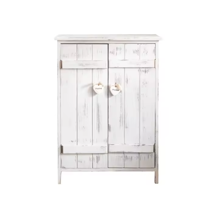 Rebecca Muebles 2 Puerta Madera Blanco Shabby 70x51x30 - 1