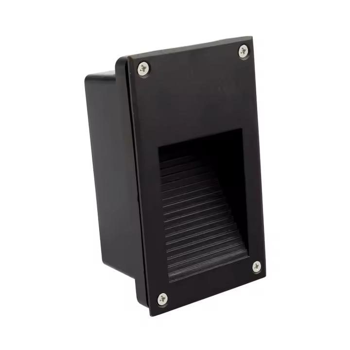 Ledkia Baliza Exterior LED 3W Empotrable Pared Negro Cooper 3000K Blanco Cálido - 1