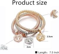 pulseras con dijes para mujer, pulsera con dijes de cadena de palomitas de maíz - details 2