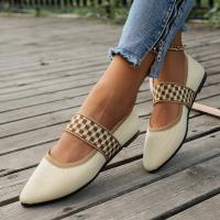 Zapatos De Mujer Veraniegos 2024 Slip-On Color Sólido Moda Confortable Planos Puntera Punzada Tejidos De Mueller Zapatos De Casual - details 15