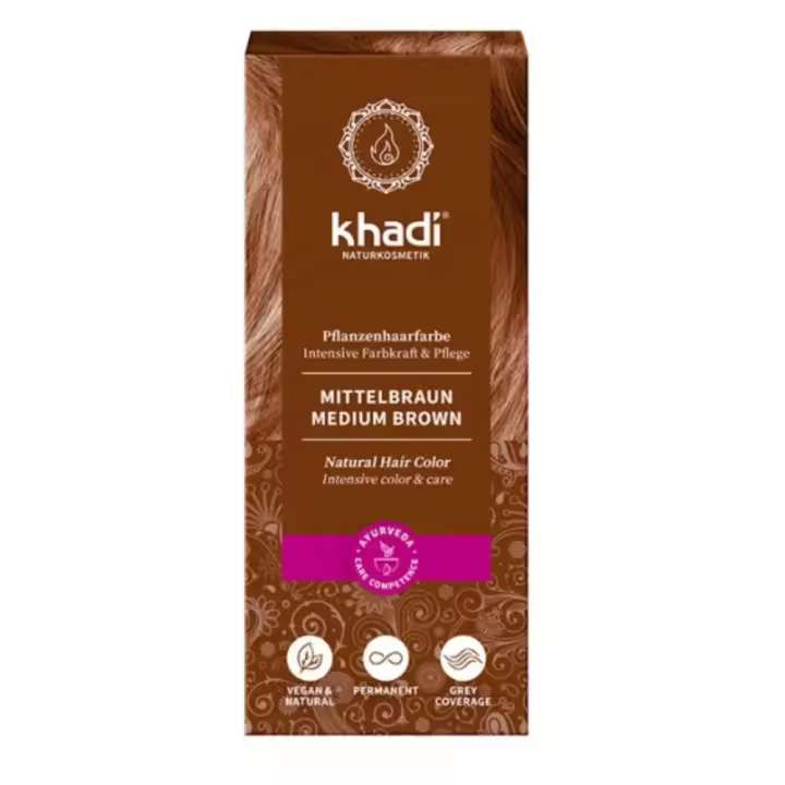 Khadi Henna Bio Castaño Medio 100g - 1