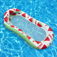 Cama Flotante Inflable De Sandía 1pc Asiento De Lujo Portátil Y Cómodo Para Playa Piscinas Adecuado Para Hombres Y Mujeres - details 1