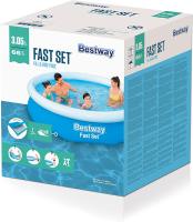 Piscina Bestway Fast Set 305x66 cm Redonda Azul – Inflable Fácil Montaje Exterior Verano - details 3