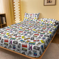 Juego De Sábanas Con Patrón Magnético Y Acabado Fosco Para Cama 100% Poliéster Con Impresión Diseño Moderno Excluye Fundas De Almohada - details 1