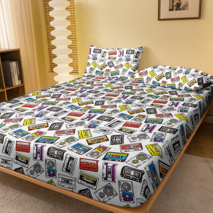 Juego De Sábanas Con Patrón Magnético Y Acabado Fosco Para Cama 100% Poliéster Con Impresión Diseño Moderno Excluye Fundas De Almohada - 1