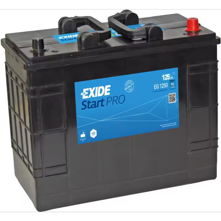 Batería de camion Exide EG1250 Start Pro. 12V - 125Ah/760A (EN) Caja WOR - 1