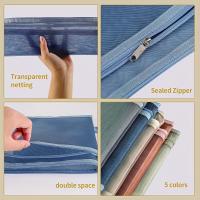 Bolsas De Almacenamiento De Tela Coloreada Con Cremallera 5pcs Organizador De Nylon De Doble Capa Para Juguetes De Bloques De Construcción Y Rompecabezas - details 5