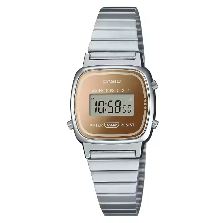 Casio Reloj Mujer Digital Cuarzo con Correa de Acero inoxidable LA670WES-4AEF - 1