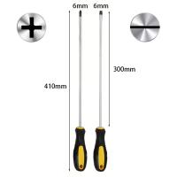 Juego De Destornilladores De 6 Piezas 300mm Longitud Slotted Y Cross Head Con Mango De Goma Herramientas Multipropósito Magnéticas Manual Sin Marcas De Alta Importancia Químicas - details 1