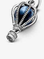 Pandora - Charm de viaje en Globe aerostático Azul-Plata de Lei - details 2