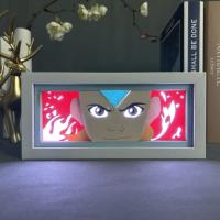 Lámpara De Noche LED Avatar the Last Airbender Aang Para Decoración De Dormitorio Luz De Papel Cortado Regalo De Cumpleaños Luz De Iluminación De Mesa Para Anime Fans - details 2