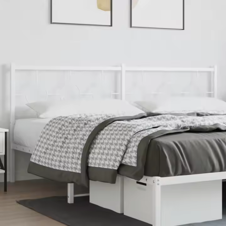 vidaXL Cabecero de metal blanco 193 cm - 1