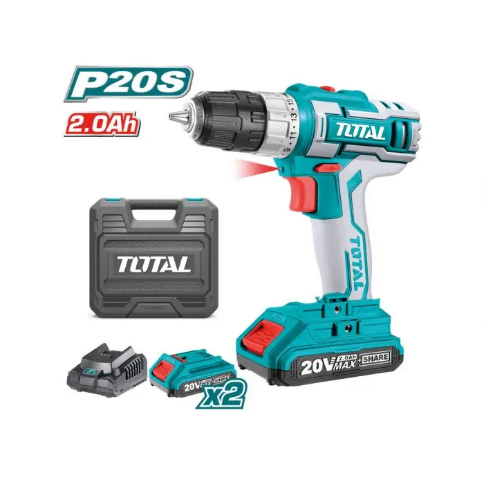 Total Taladro atornillador a batería 20 Voltios - 1