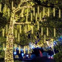 Luces De Lluvia De Meteoros LED Impermeables Para Decoración De Navidad Y Fiestas Cadenas De Luz De Hidrocalor 30CM Para Patio - details 9