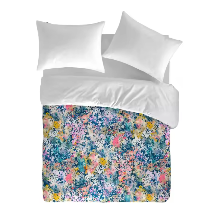 NAF NAF - Funda nórdica de algodón 144 hilos  100% algodón FLORETTE. Varios tamaños disponibles. - 1