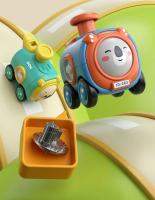 Pequeño Tren Inertia Press Con Silbato Juguete Interactivo Para Padres Y Niños Coche De Dibujos Animados Resistente Al Impacto Para Bebés - details 7