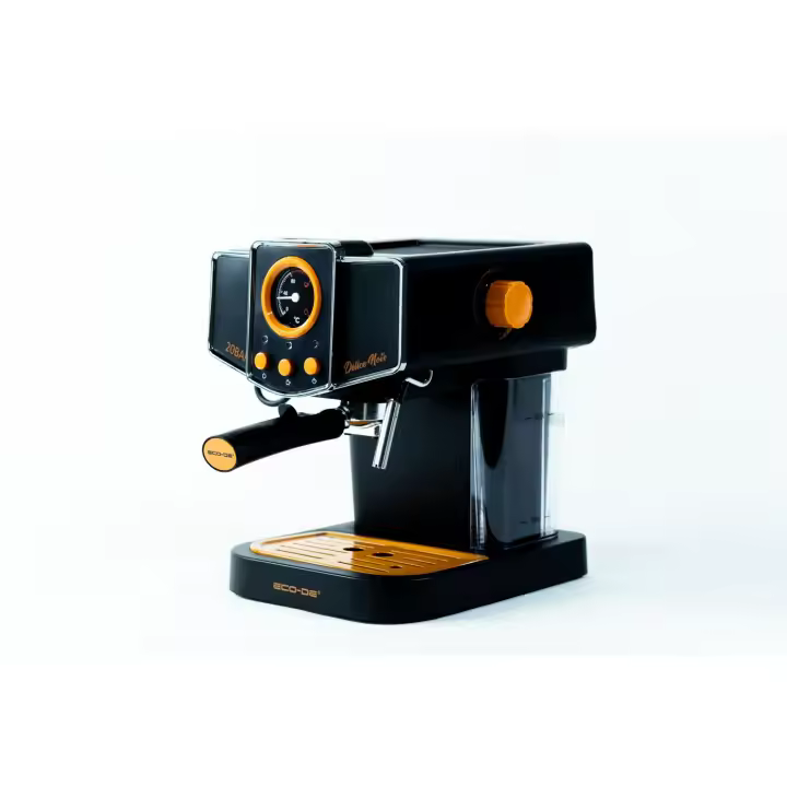 Eco-De Cafetera Espresso Delice Noir, 20 Bares de Presión, Vaporizador Orientable, Depósito de 1.5 litros, Mono/Doble dosis, Manómetro con Temperatura ECO-419 DN Eco-De - 1