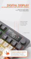 Teclado Inalámbrico M96 Bluetooth Para Gaming Con Pantalla Ergonómico Multidevice Conexión Electrónica De Parche Conductivo Estilo Laptop Y Tablet Iluminación Multicolor - details 9