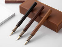 Pluma Fuente De Tinta De Madera Bronce Retro Lujo Para Negocios Escritura Arte Caligrafía Estudiantes Regalos De Papelería 0.5mm - details 1