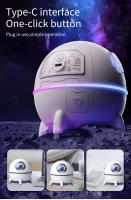 Lámpara De Ambiente Recargable LED Astronauta Capsula Espacial Regalo Para Niños Decoración De Habitación Luz Nocturna USB Plug in - details 2