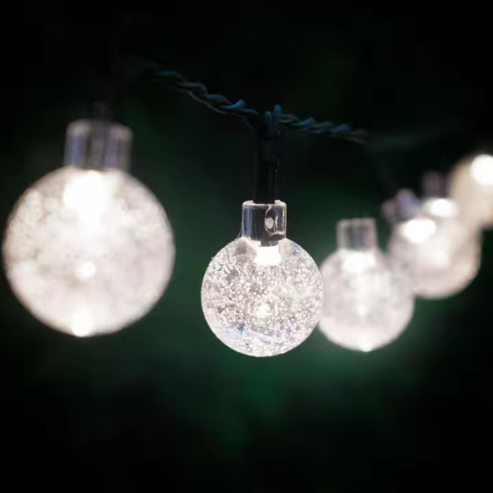 Guirnalda de Luces de Jardín - Luces LED de Exterior con Bombillas - Guirnalda Solar Recargable - Decoración para Interior y Exterior [Clase de eficiencia energética A] para Jardín, Boda, Vacaciones, Navidad, Terraza, las vacaciones - 1