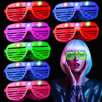 Gafas LED De Brillo En La Oscuridad En Multiple Neón Para Fiesta Cierta Fiesta De Navidad Mardi Gras Cumpleaños Luces De Lámpara De Sombra - details 0