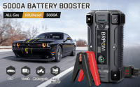 BRPOM M501 Powerbank - 2025 Batería de arranque (5000 A, corriente máxima de 26800 mAh, con pantalla LCD (para todos los motores de gasolina o motores diesel de 10,0 L), dispositivo de arranque portátil con - details 0