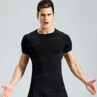 Camiseta De Entrenamiento Para Hombres De Color Sólido Con Mangas Cortas Secado Rápido Transpirable Rashguard De Gimnasio Deporte Fitness Jiu Jitsu MMA - details 7