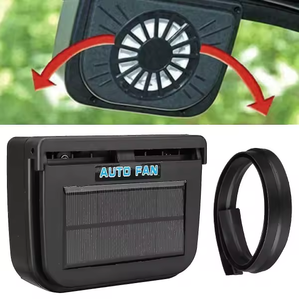 Ventilador de ventilación para coche con energía solar, sistema de ventilación para coche - 1