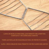 BRICOGAMO Parrilla Barbacoa Pescado Canasta Asado BBQ | Portátil y Plegable - details 3