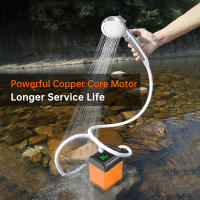 Showers Al Aire Libre Eléctricos Portátiles Con Bomba Y Cabeza De Chorro Impermeable Recargable Por USB Para Camping Viajes Riego De Mascotas - details 0