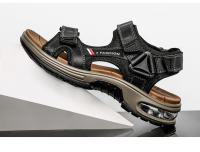 Sandalias De Verano Para Hombre En Cuero Genuino Gladiador Cómodas Para Playa Y Exteriores Tallas 38-46 Cierre Con Hebilla - details 27