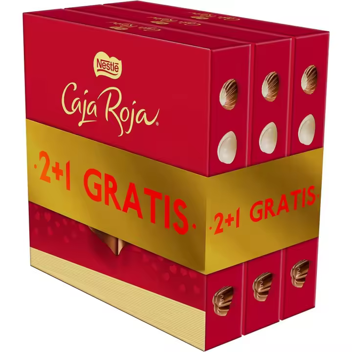 Bombones Caja Roja Nestle - Lote 2 + 1 Gratis - 3 Cajas Bombones Caja Roja 100 gramos - Nestle - 1