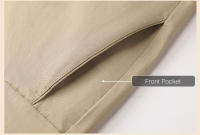Pantalones Casuales Para Hombre De Algodón Puro Cintura Elástica Estilo Clásico Color Sólido Negra Caqui Gris Pantalones Rectos Para Negocios Cuatro Estaciones - details 21
