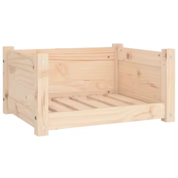 Cama para Perros Madera maciza de Pino 55,5x45,5x28 cm - 1