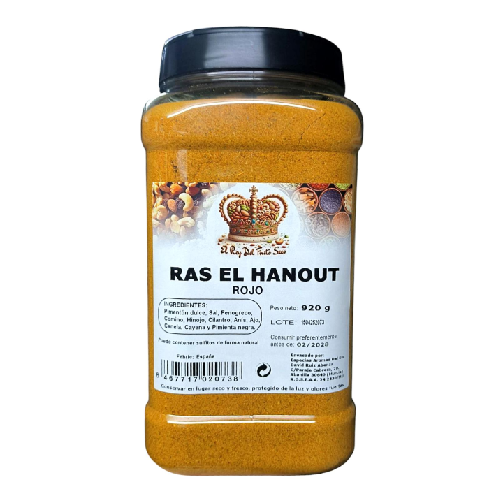 Ras El Hanout Rojo 920 gr - Especia del norte de África - Condimento de Marruecos - El Rey del Fruto Seco