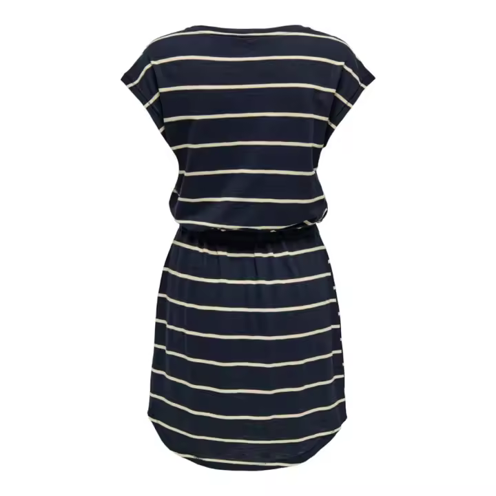 Only Summer O-Neck Vestido Color Azul Marino - Fresco, Cómodo Y Ligero - 1