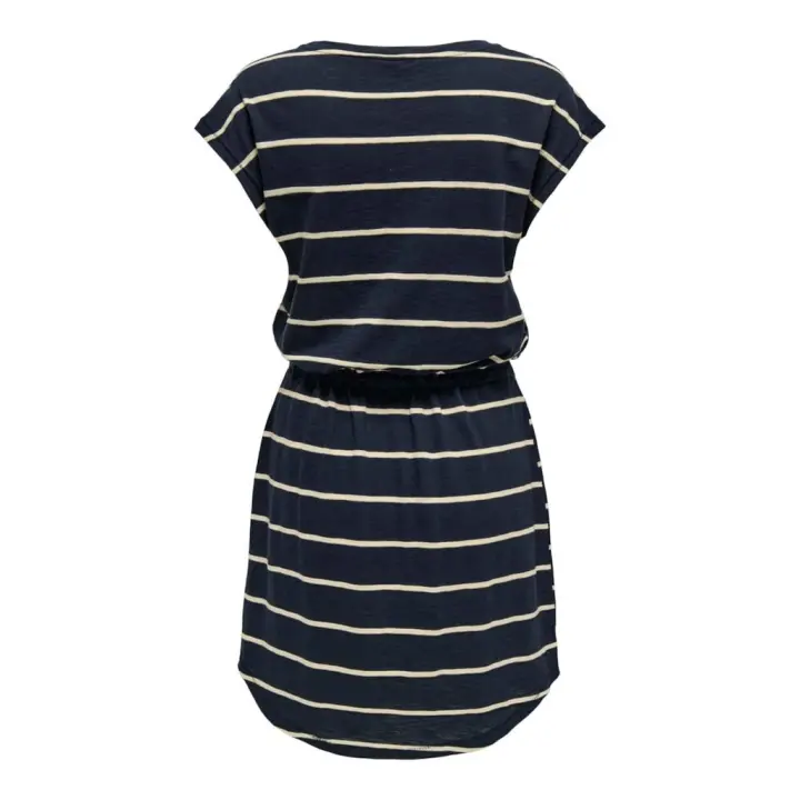 Only Summer O-Neck Vestido Color Azul Marino - Fresco, Cómodo Y Ligero - 1