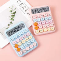 Calculadora Mecánica Con Pantalla LCD De 12 Dígitos Botones Grandes Y Redondos Calculadora Dulce Colorida Para Oficina Escuela Y Hogar - details 14