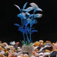 Plantas Submarinas Artificiales Para Acuarios Decoración De Plástico Realista 10cm Falsas Malvaviscas Adorno Para El Hogar - details 2