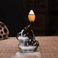 Encendedor De Incienso Miniatura Buddha De Céramica Retro Para Decoración De Hogar Y Oficina Estilo Teahouse Antiguo - details 5