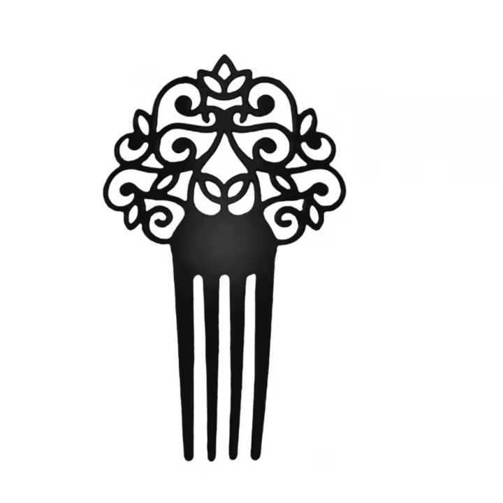 Partilandia Peineta Pequeña negra de 13 cm - 1