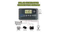 Controlador Solar MPPT 30A POWERWIN MT01 Para Batería Lifepo4 Detecta Automáticamente 12V 24V Con Pantalla LCD Dual USB Azul Gris - details 0