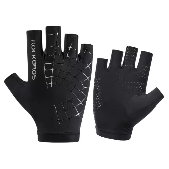 Guantes De Ciclismo ROCKBROS Verano Mitad De Dedo Antifricción Transpirables Cubierta Protectora Universal Para MTB Deportes Al Aire Libre - 1