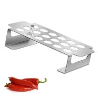 Soporte De Hierro Acero Inoxidable Para Pimienta Y Pollo Piernas Alas BBQ Herramienta Con Barras De Soporte Inferior Para Asado Al Carbón - details 19