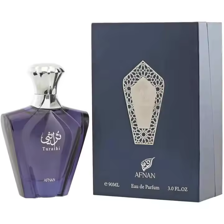 Afnan Turathi Blue Eau de Parfume para Hombre - 90 ml | Perfume Arabe de Lujo | Aromas Amaderados y Citricos de Larga Duración - 1