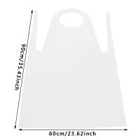 100pcs Conjunto De Delantal Blanco Desechable Transparente Para Cocina Antifouling Plástico Sin Mangas Suministros Fáciles - details 9