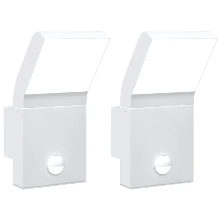 vidaXL Lámparas de pared LED exterior con sensor 2 uds aluminio Color Blanco,  Negro, y mas - 1