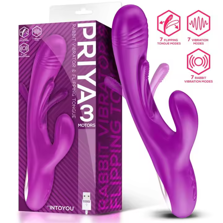 Vibrador con Lengua y Movimiento Flipping. Priya by INTOYOU - 1