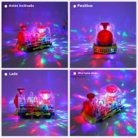 Juguete De Tren Eléctrico Para Niños Transparente Con Luz Y Música Juguete Educativo Temprano Tren Luminoso Para Niños - details 10